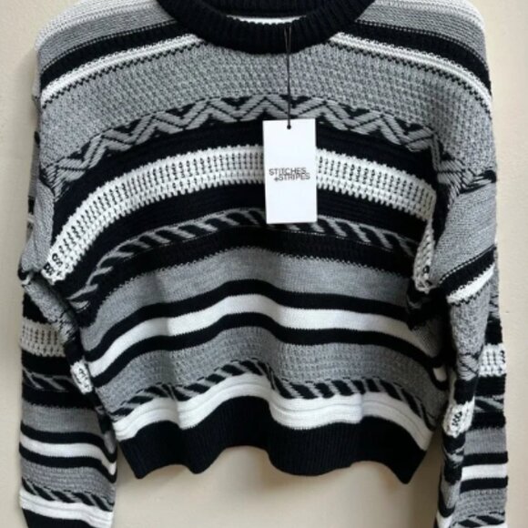 NWT Stitches + Stripes Black and Gray Women's Sweater - Picture 2 of 6